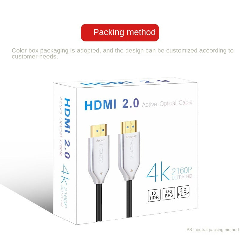 Câble à fibre optique HDMI 2.0 12m 4K 60Hz UHD 18Gbps Dolby HDR