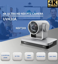 Load image into Gallery viewer, 4K PTZ Camera USB HDMI SDI LAN ,Support NDI POE Dante
